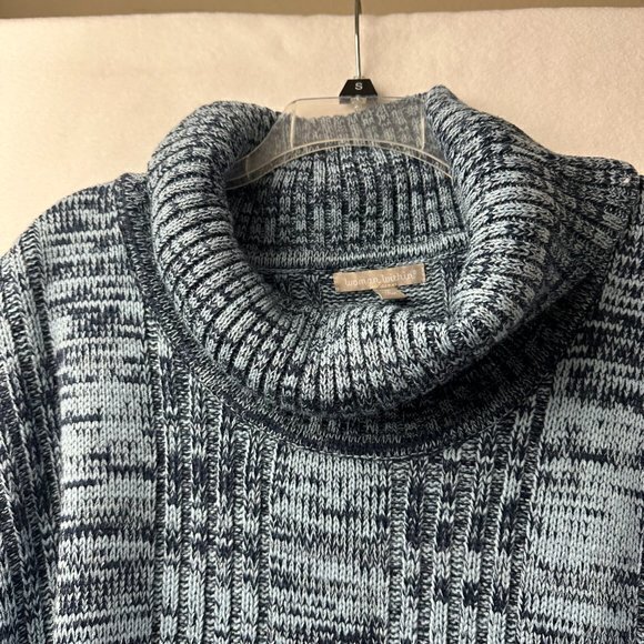 Woman Within Sweater women‎ 14/16 M Cowl Neck sleeveless side button blue NWOT - Picture 6 of 8